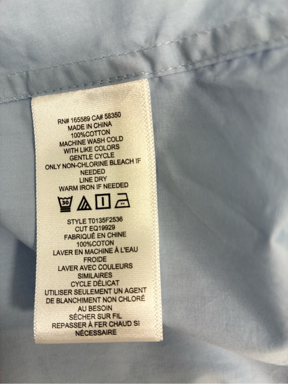 Equipment Femme NWOT Boxy Cotton Button Down in Blue Size Large - Picture 5 of 5